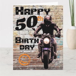 Motorcykel "Birthday 50th still Har It Kort