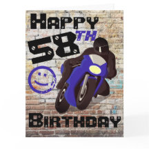 Motorcykel "Birthday 58th still Har It