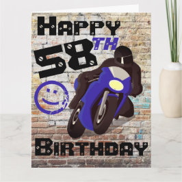 Motorcykel "Birthday 58th still Har It Kort