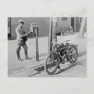 Motorcykel Brevbärare, 1909 Vykort