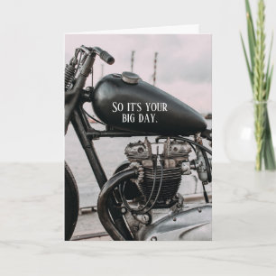 Motorcykel British Twin Cylinder Rider Birthday Kort