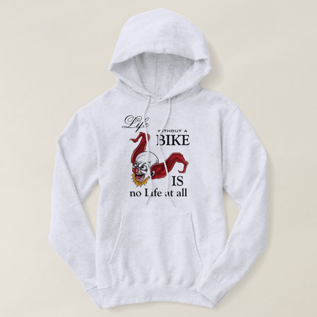 Motorcykel Clown Basic Hoodie Sweatshirt (Design framsida)