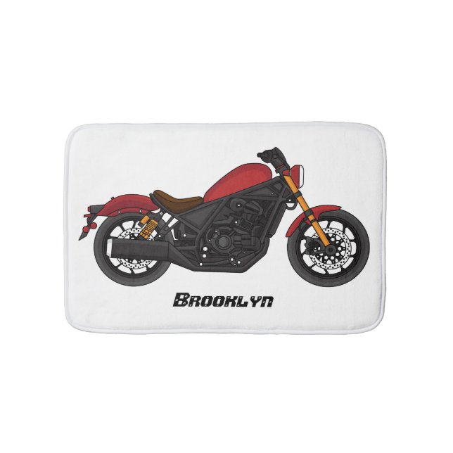 Motorcykel coola badrumsmatta (Framsidan)