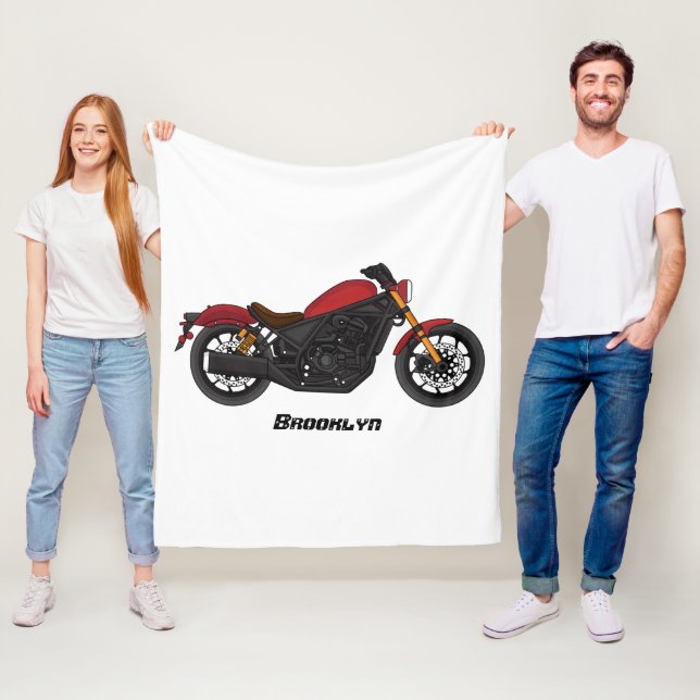 Motorcykel coola fleecefilt (På plats)