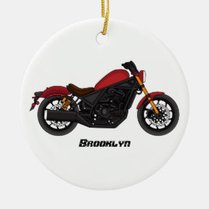 Motorcykel coola julgransprydnad keramik