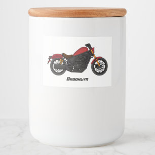 Motorcykel coola mat etiketter