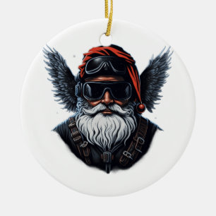 Motorcykel Coola Santa Julgransprydnad Keramik