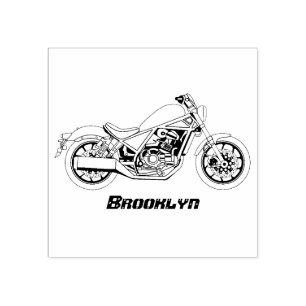 Motorcykel coola stämpel
