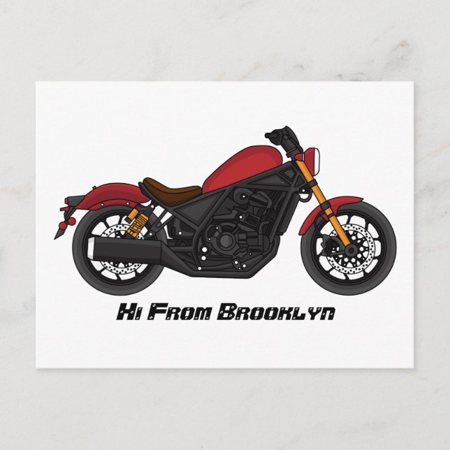 Motorcykel coola vykort (Framsida)