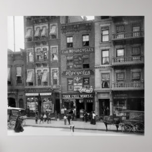 Motorcykel & cykel Sale, 1910 Poster