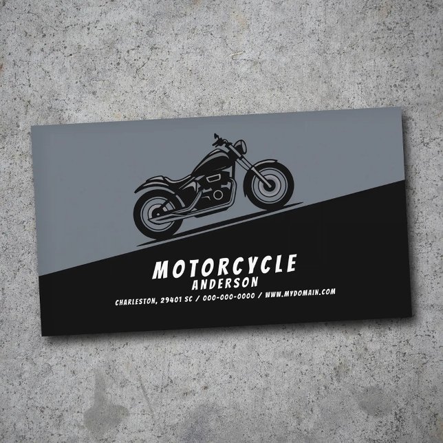 Motorcykel diagonalt visitkort (Motorcycle Diagonally Business Card)