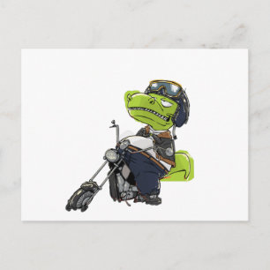 Motorcykel Dinosaurie Tyrannosaurus Rex Vykort