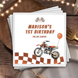 Motorcykel Dirt Bike Födelsedagsfest Napkins Pappersservett