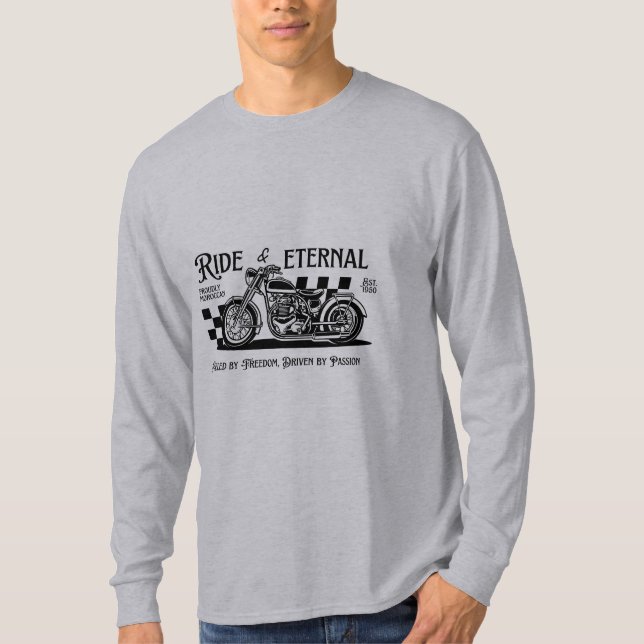 Motorcykel Evig tur T Shirt (Framsida)