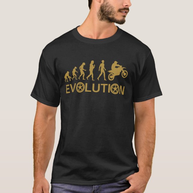 Motorcykel Evolution Coola Motorcyclist T Shirt (Framsida)