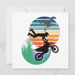 Motorcykel, fallskärm och utomhus tack kort