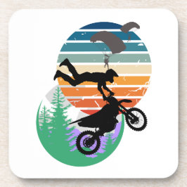 Motorcykel, fallskärm och utomhus underlägg