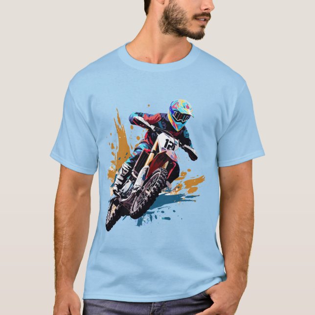 Motorcykel fantastisk biker rider touring t shirt (Framsida)