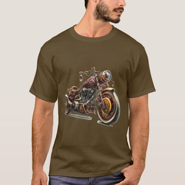 Motorcykel fantastisk biker rider touring t shirt (Framsida)