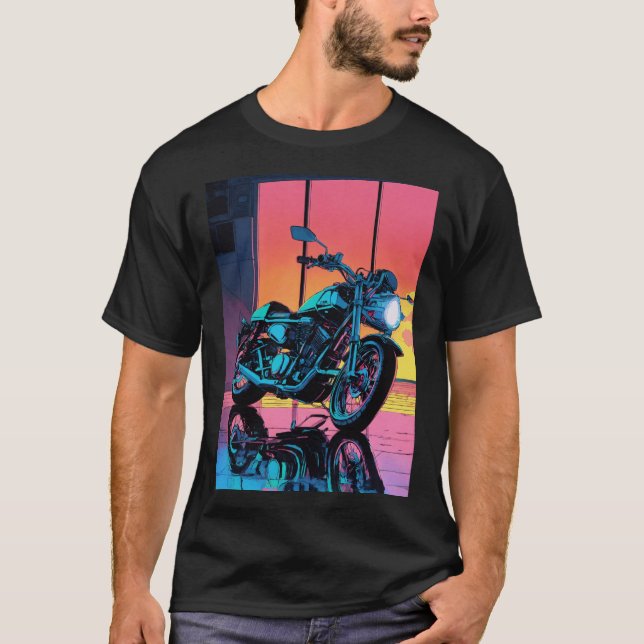Motorcykel fantastisk biker rider touring t shirt (Framsida)