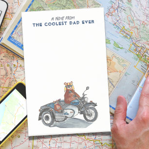 Motorcykel Fars dag Coolest Pappa Post-it Block