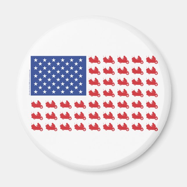 Motorcykel-Flagga-VINGE Magnet (Framsidan)