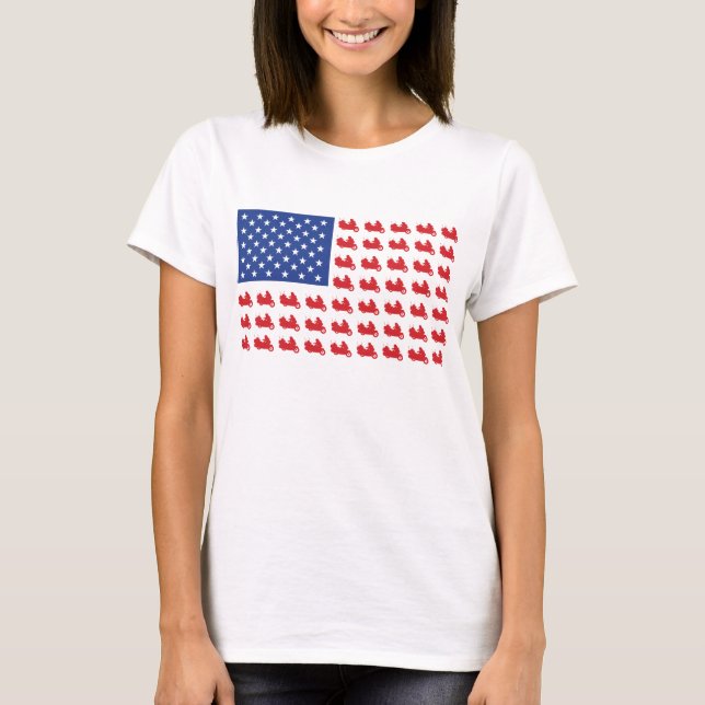 Motorcykel-Flagga-VINGE T-shirt (Framsida)