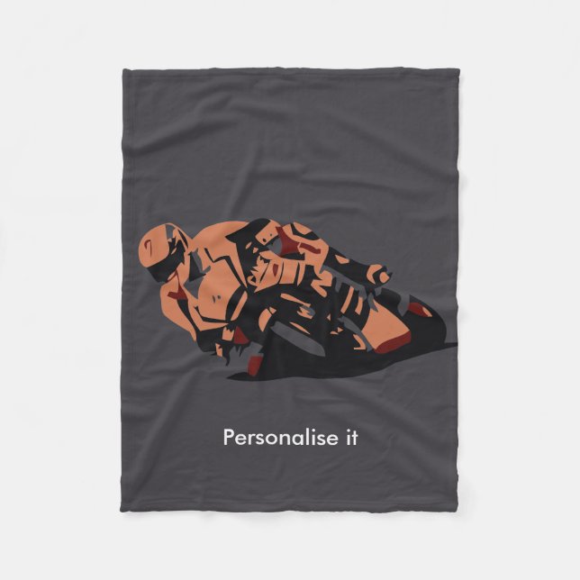 Motorcykel Fleecefilt (Framsidan)