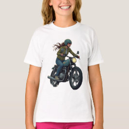 Motorcykel Flicka T Shirt