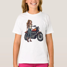 Motorcykel Flicka T Shirt