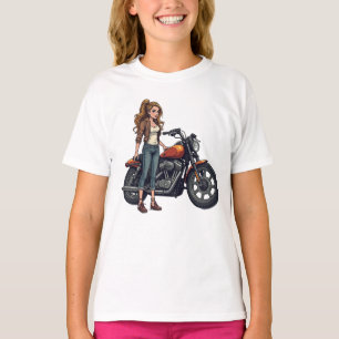 Motorcykel Flicka T Shirt