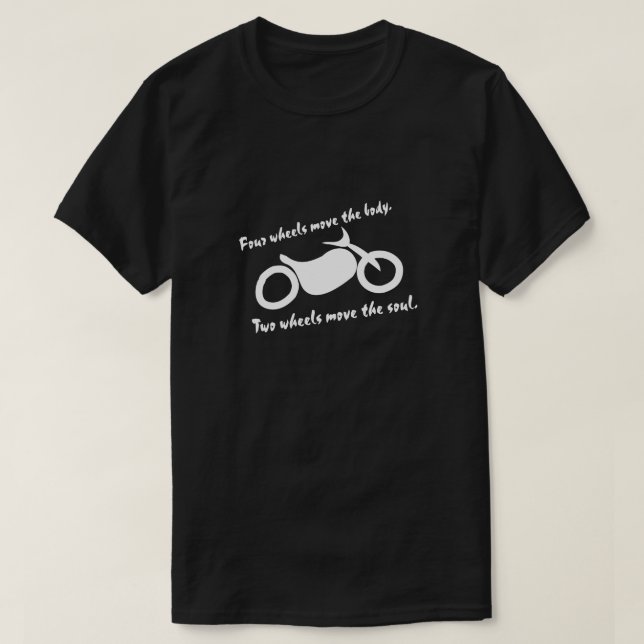 Motorcykel - flyttning för två hjul soulen t shirt (Design framsida)