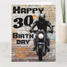 Motorcykel "Födelsedag 30:e ännu Har - den Kort