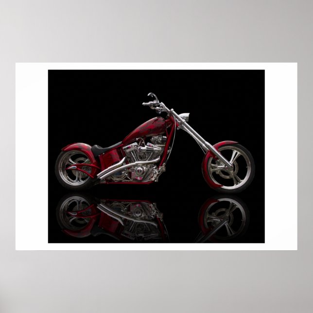 Motorcykel för anpassningsbar Chopper Poster (Framsidan)
