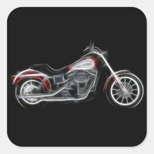 Motorcykel för avbrytarHogHeavyweight Fyrkantigt Klistermärke