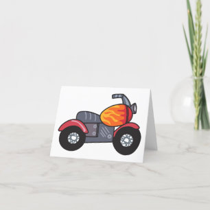 Motorcykel för barn tack kort
