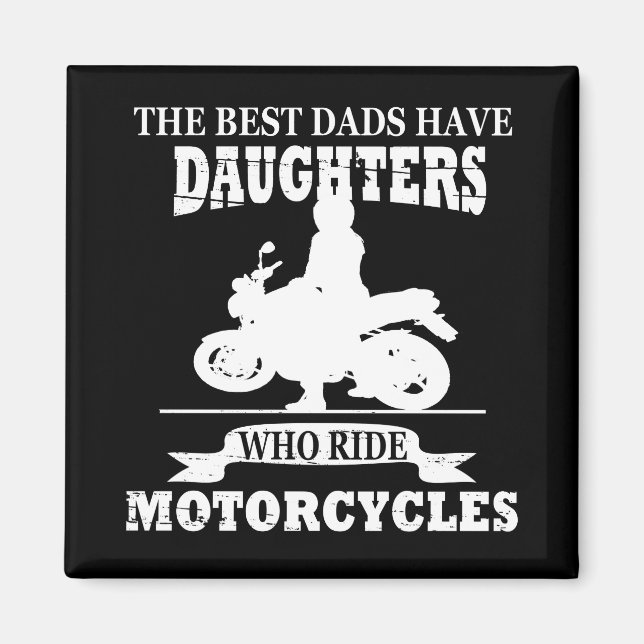 Motorcykel för bästa pappor-dotter magnet (Framsidan)