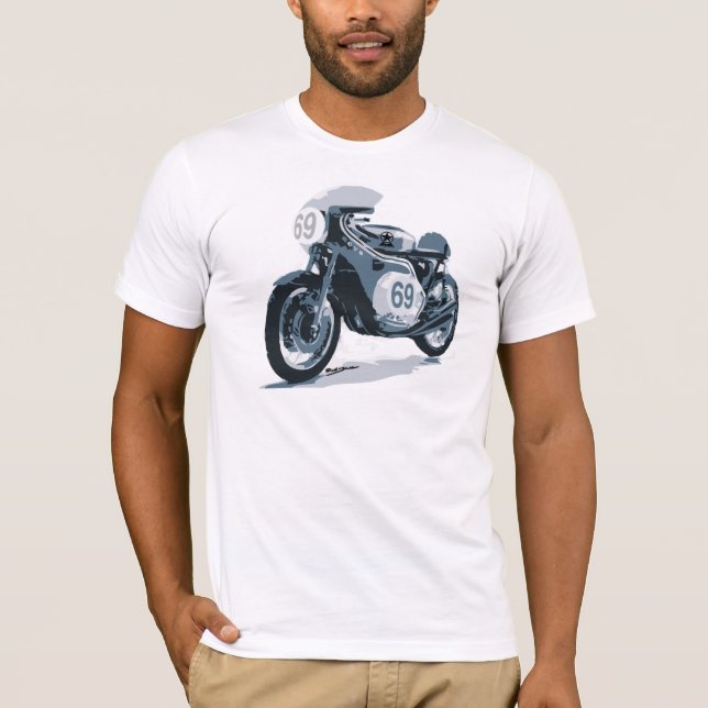 Motorcykel för CafeRacerklassiker T Shirt (Framsida)