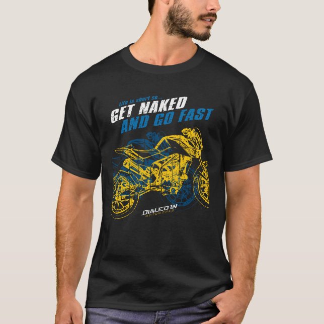 Motorcykel för gatufighter t shirt (Framsida)