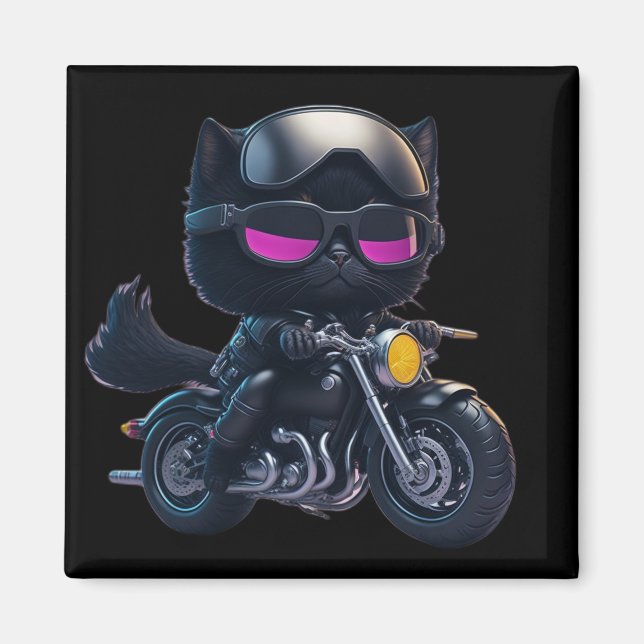 Motorcykel för kattrök magnet (Framsidan)
