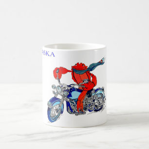 Motorcykel för krabba för Alaska stilkung Kaffemugg