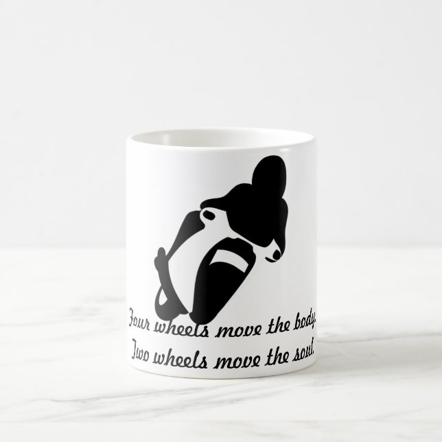 Motorcykel för mugg för klassikervitkaffe (Center)