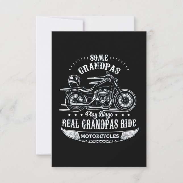 Motorcykel för pensionerad Biker Kort (Framsida)