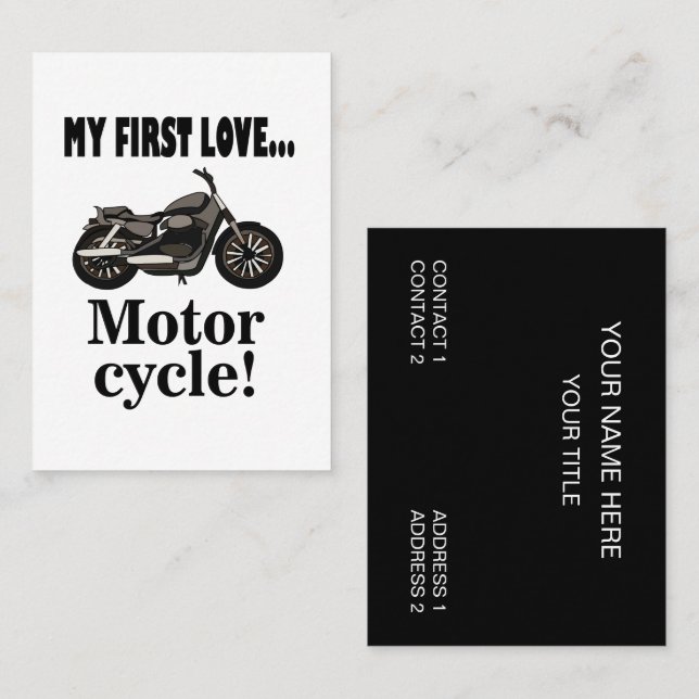 Motorcykel för reparation av motorcykel visitkort (Fram/baksida)