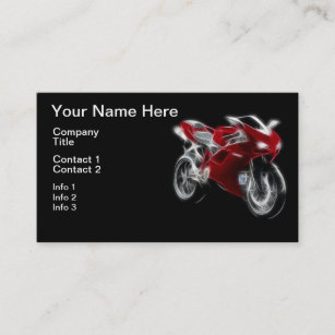 Motorcykel för sportcykeltävla visitkort