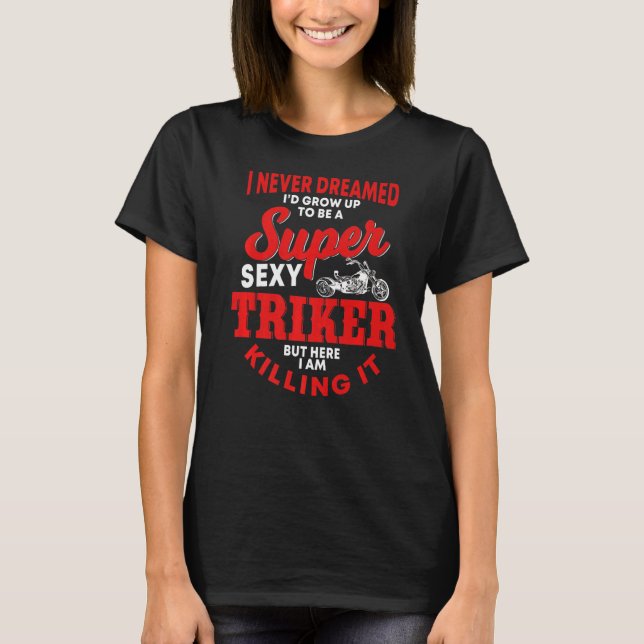 Motorcykel för Triker-säckar T Shirt (Framsida)