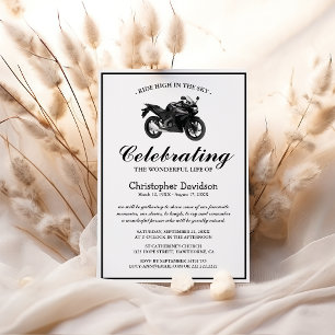 Motorcykel Funeral Firande i Life-sympati Inbjudningar