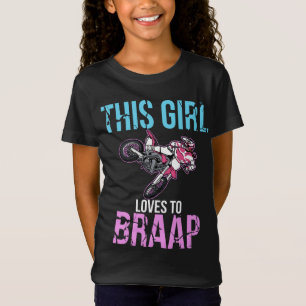 Motorcykel Girls Dirt Bike Women Motocross Braap T Shirt