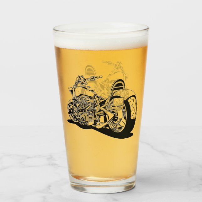 Motorcykel Glaskopp (Framsida fylld)