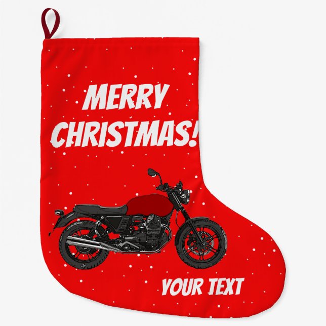 Motorcykel - god jul stor julstrumpa (Framsidan)
